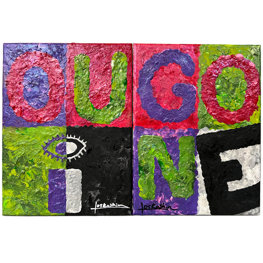 1 of 1 SET - “RedGreenPurple” Paintings