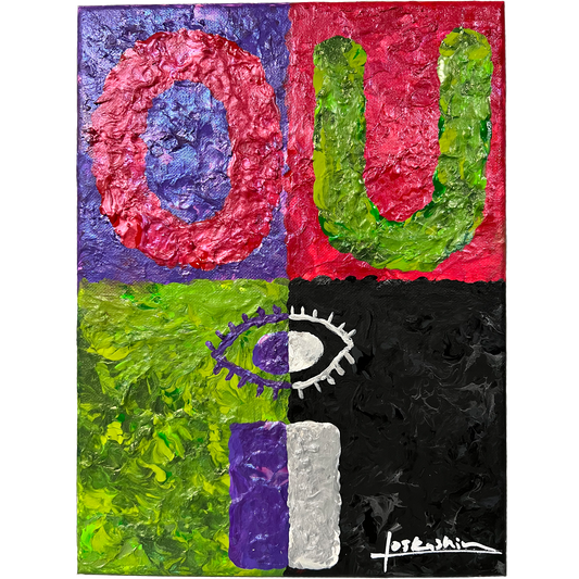 1 of 1 SET - “RedGreenPurple” Paintings
