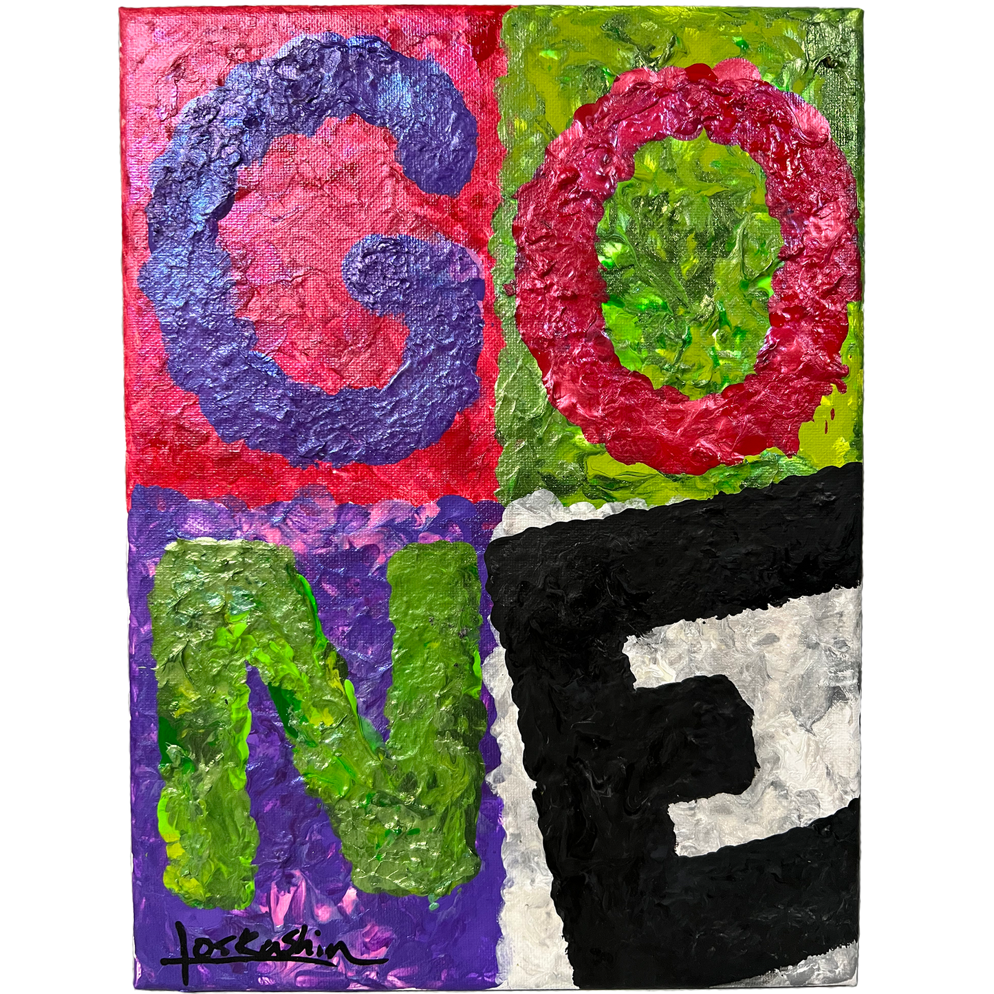 1 of 1 SET - “RedGreenPurple” Paintings