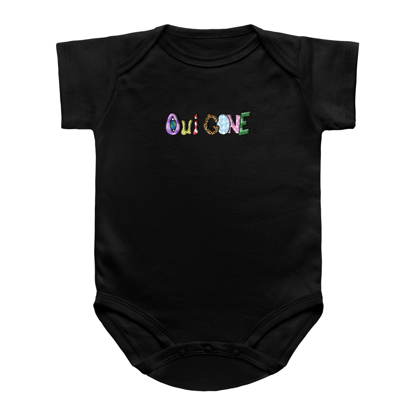 "Oui Gone" Baby Snapsuit