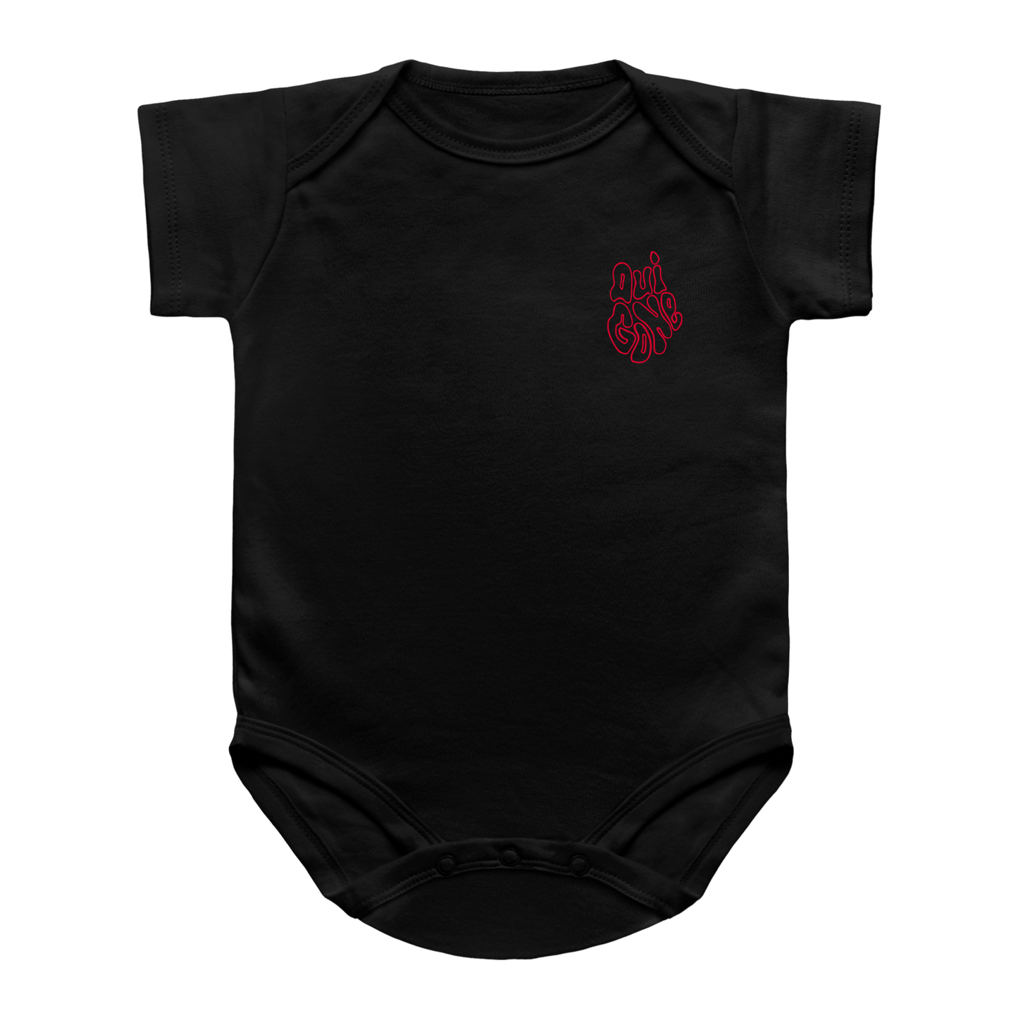 "OG Melting Outline" Baby Snapsuit
