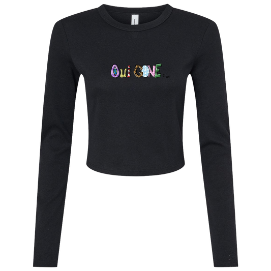 "OuiGone.com" Crop Long Sleeve