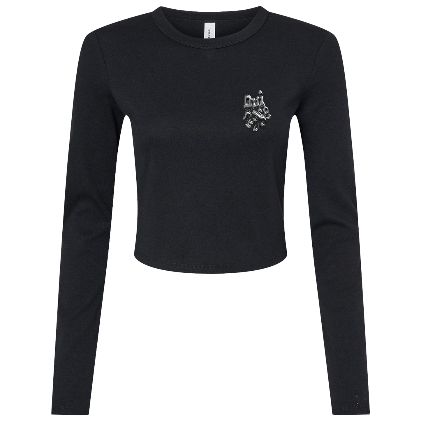 "OG Melting Metallic" Crop Long Sleeve