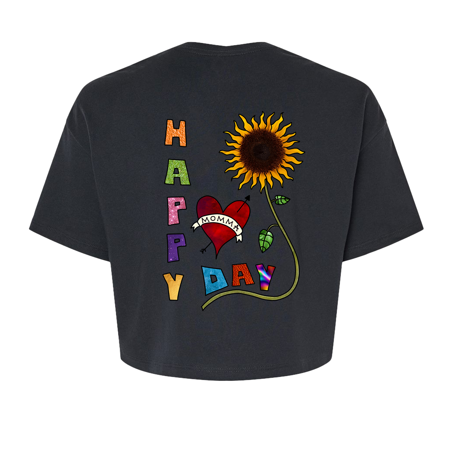 "Happy Mothers Day" Boxy Crop Tee