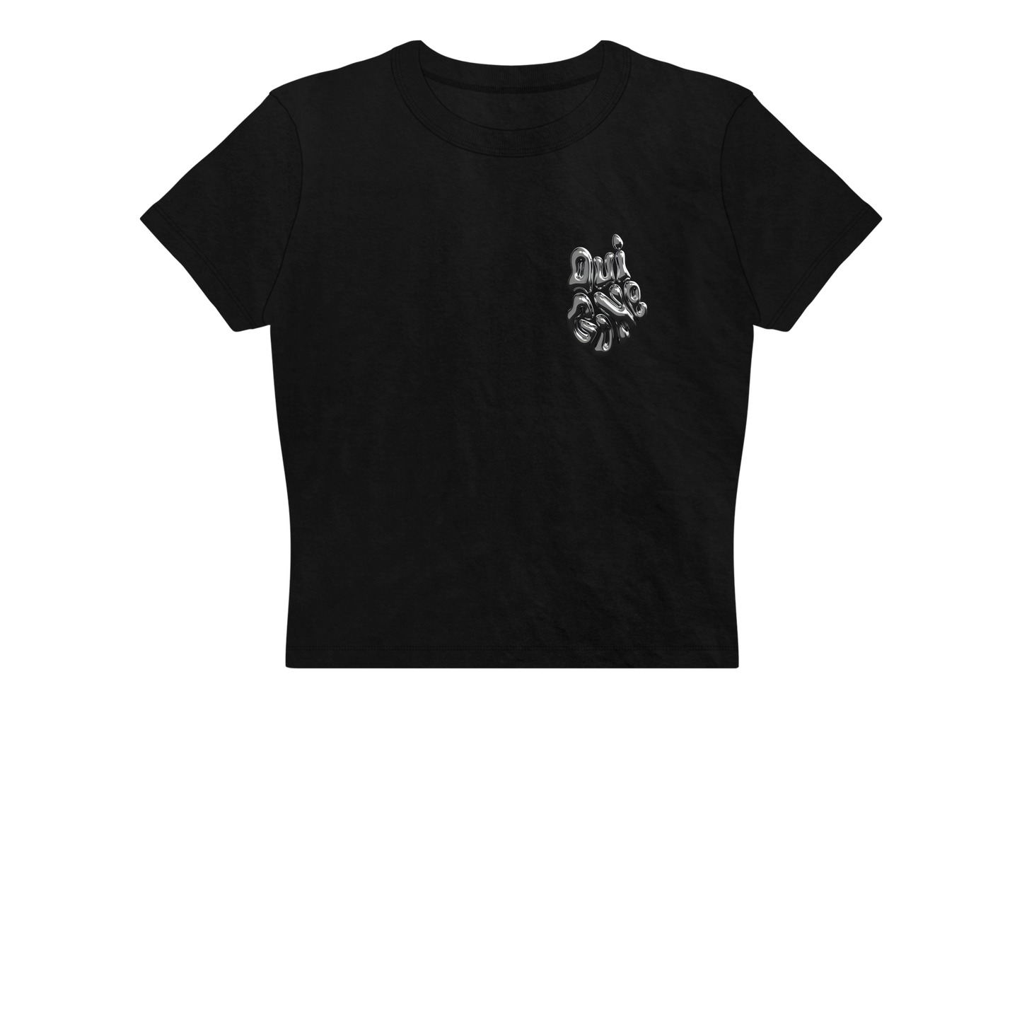 "OG Melting Metallic" Crop Tee